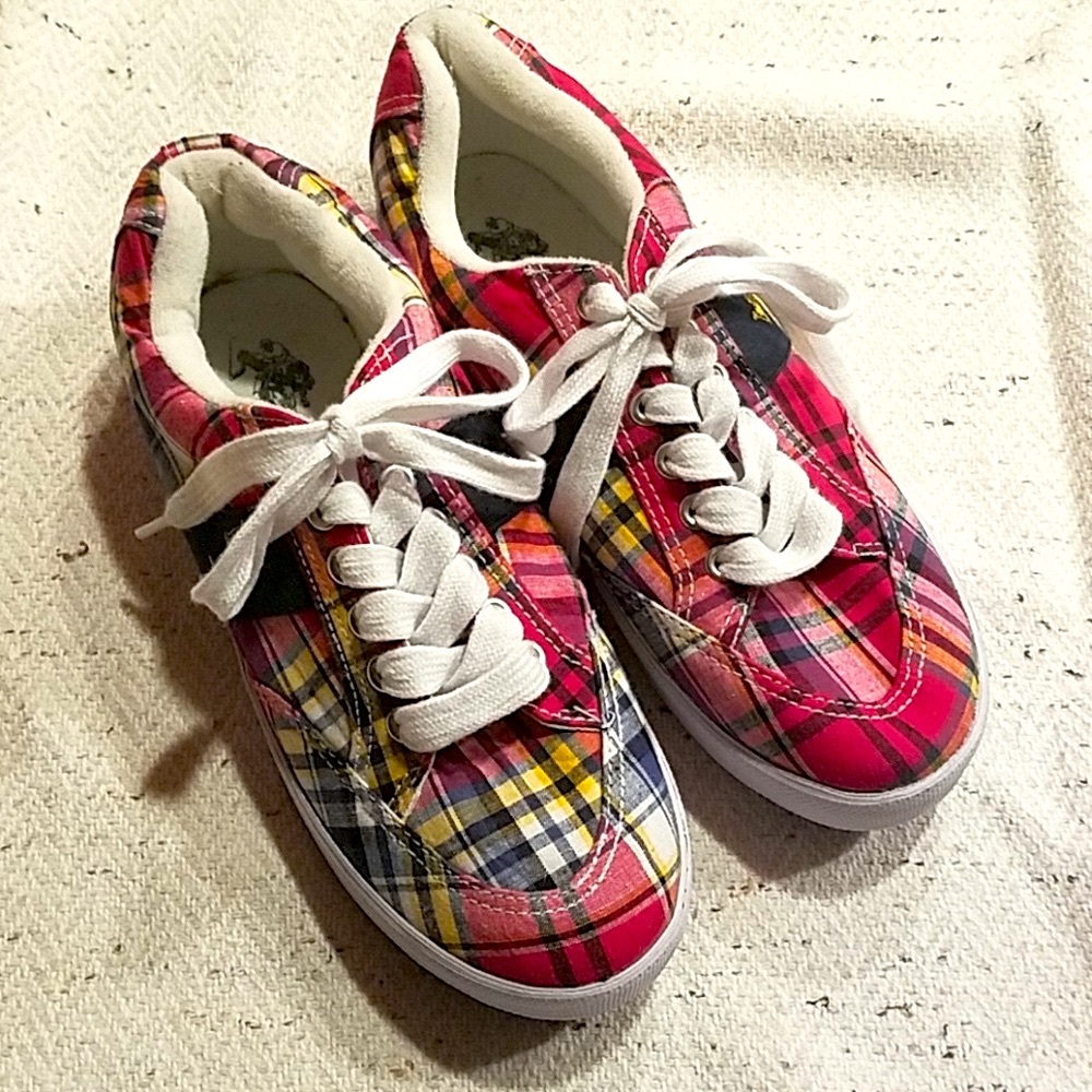 Plaid Sneakers NWOT
